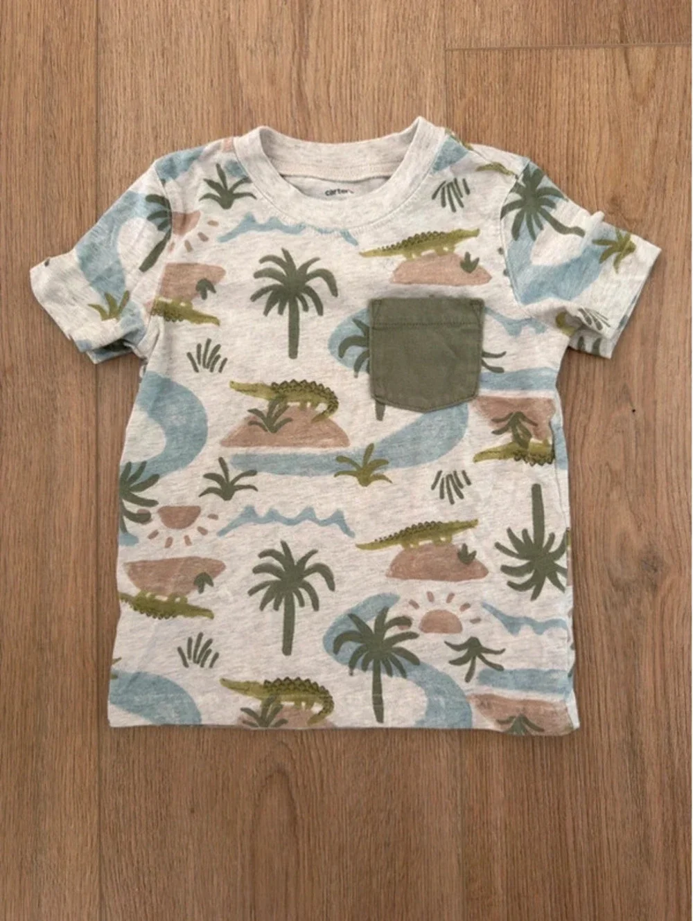 Carter’s Toddler Boys 2T T-Shirt Bundle 2 Pack Crocodile Airplane Short Sleeve